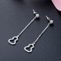 wholesale S925 Silver Earrings for Women, Minimalist Gourd-shaped Diamond-studded Earrings, Simple and Fashionable Jewelry Wholesale from the Source Factory-0-5