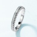 wholesale S925 Sterling Silver Minimalist Fashion Full Diamond Couple Rings, Wholesale for Small Niche Hand Jewelry Suppliers in Korean and Japanese Style-0-3