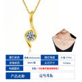 wholesale Metal material fashionably luxurious high-end moissanite necklace pendant, cross-border trendy hot-seller pendant, TEMU popular item-0-6