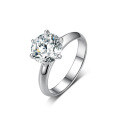 wholesale S925 Silver Moissanite Six-Prong Ring with Wide Band for Comfortable Wear, Hot Selling Live Stream Bestseller-0-4