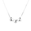 wholesale S925 Silver Cloud Tide Pavilion Fashion Minimalist Personality Internet-Famous Ins Style Sweet and Cool Heart Pendant Versatile Trendy Necklace for Women-0-4