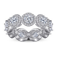 wholesale S925 Sterling Silver Cross-Border Amazon Best-Seller T-Shaped European & American Fashion Full-Zirconia Ring for Women Rings-S925 sterling silver US size 5#