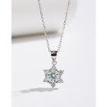 wholesale 925 Sterling Silver 2-Carat Moissanite Necklace for Women, Small and Exquisite Luxury Pendant Collarbone Chain, Mother's Day Gift for Mom-0-6