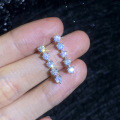 S925 Sterling Silver Moissanite Earrings, Luxury Fringe Design Wholesale-0-1