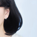 wholesale S925 silver Nalan square full-drill ear clips, Korean style fashionable and minimalist, elegant women's ear accessories E2776-0-2