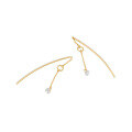 wholesale S925 sterling silver gold-plated round zircon new minimalist high-end niche earrings for women-0-0