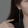 wholesale S925 Silver Fashion Light Bead Snake Bone Chain Ear Thread Summer Temperament Personality Earrings G9801-0-0