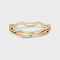 wholesale 9K gold Japanese-styleversatileirregular plain ring for's Spring Collection-0-0