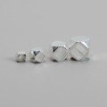 wholesale 925 Sterling Silver Crushed Silver in Grams Scattered Beads Diamond-Shaped Square Spacer Beads Ornament Crystal Bracelet String DIY Braiding Material-0-1