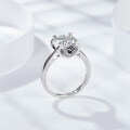 S925 Silver 18K Gold Plated 1-Carat Classic Bull Head Women's Engagement Ring-0-1