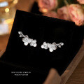 999 Silver Plum Blossom Ear Studs for Women, 2025 New Elegant Earrings-0-2