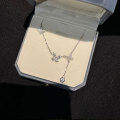 wholesale S925 Sterling Silver Tassel Butterfly Necklace for Women, Light Luxury Minimalist Collarbone Chain, Advanced Design Sweater Chain, Gift for Best Friend-0-3