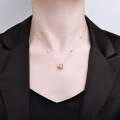 S925 Silver Moissanite Three-Second Heartbeat Necklace, Women's Fashion Pendant-0-2