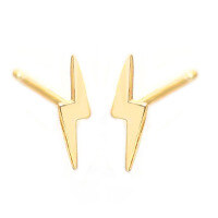 wholesale 925 Sterling Silver Lightning Bolt Earrings for Cross-Border Markets, Petite Mini Stackable Studs Factory Wholesale-Style 2 (white gold)