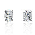 PT950 Gold Plated 925 Sterling Silver Moissanite Stud Earrings-0-4