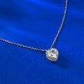 wholesale S925 Silver New Style Heart-shaped Simulated Diamond Pendant 8*8mm, Live Stream & Xiaohongshu Popular Item-0-2