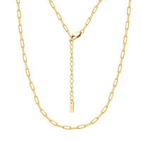 wholesale Metal material, cloud-pull jewelry Amazon best-selling cross-border new chain paperclip chain women hip-hop style street style collar necklace-Electroplated gold about 3.3g