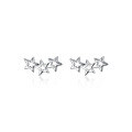 wholesale S925 Sterling Silver Minimalist Small Star Earrings Five-Pointed Star Hollow-Out Student Elegant Earrings E0800-0-4