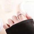 925 Sterling Silver Moissanite Ring Japanese High-Value Design-0-0