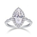 Sterling Silver Customizable Stackable Moissanite Women's Rings-0-3