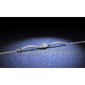 925 Sterling Silver Moissanite Round Bead Simple Bracelet for Women-0-1