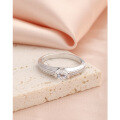 wholesale 925 Sterling Silver Pave Zirconia Ring for Women, Closed Couple Band, Engagement Wedding Simulation Diamond Ring, Gift for Girlfriend-0-0
