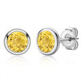 S925 Sterling Silver Oval Emerald-Cut Stud Earrings for Fashionable Commuting-0-10