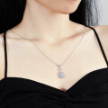 Sterling Silver S925 Wholesale Women's Cross Moissanite Teardrop Pave Choker Necklace-0-0