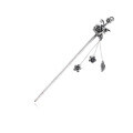 wholesale 999 Pure Silver Hairpin, Sterling Silver Hair Accessory for Bun Updo, Vintage Hanfu Cheongsam Hair Stick, Hairpin Gift for Girlfriend-0-4