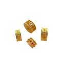 wholesale Metal material s925 ancient method silver gold-plated fittings, engraved auspicious beast spacer beads, straight-cut spacers, pumpkin beads, Buddha hand pads, DIY beading-0-4