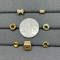 wholesale S925 silver gold-plated micro-inlaid zirconium barrel beads multi-layer Lu Lu Tong spacer beads DIY handmade jewelry accessories-0-1