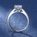 wholesale PT950 Plated S925 Sterling Silver Moissanite Ring, 1 Carat D Color Starlight Queen High-End Women's Ring-0-2