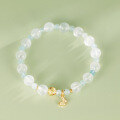 wholesale Metal material first, summer new Chinese style natural moonstone bracelet for girlfriend best friend jewelry wholesale aquamarine bracelet-0-1