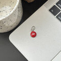wholesale S925 Sterling Silver Enamel Resin Colorful Candy M&M Round Pendant Ins Style Versatile Necklace for Women-0-6