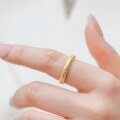wholesale S925 Sterling Silver Gold-Plated Italian Hand-Pulled Filigree Craft Ring, Minimalist and Fashionable, Little Red Book Viral-0-3