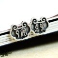 wholesale 925 Sterling Silver Peace Joy Auspiciousness Earrings Women Summer Retro Ethnic Ancient Chinese Style National Trend Distressed Text Ear Studs New-0-5