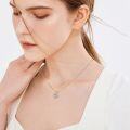 S925 Silver Classic Six-Claw D Color Moissanite 1 Carat Necklace-0-1