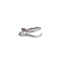 wholesale 925 Sterling Silver Chinese Style Year of the Snake Zodiac Birth Year Ring for Women, Adjustable Opening, Holiday Gift for Girlfriend-0-4