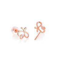 wholesale 9K 14K 18K Gold Rose Gold AU750 Moissanite Diamond Ear Stud Earrings Wholesale-Gold 9K-Moissanite