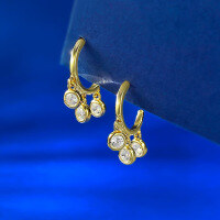 wholesale S925 silver trendy retro tassel bell ear cuff, elegant and stylish earrings for women, versatile and sophisticated-E632 Gold &gt; 925 Silver