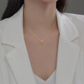 wholesale S925 silver Nalan Möbius ring necklace fashion trend ladies elegant personality choker D9457-0-3