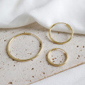 wholesale S925 Sterling Silver Gold-Plated Minimalist Hoop Earrings for Women-0-1