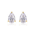 wholesale 925 Sterling Silver, Gold-Plated Custom Processing of Cross-Border Niche Design New Drop Moissanite Earrings, European and American Style Ear Studs-0-4