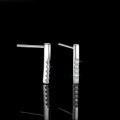 S925 Silver Moissanite Baguette Stud Earrings, Fine Craftsmanship-0-0