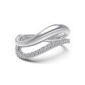 wholesale 925 Sterling Silver Geometric Minimalist Style Irregular Stackable Ring for Women, Small and Unique-0-8