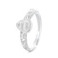 wholesale S925 Sterling Silver Hollow Filigree Gourd Ring, Chinese Style High-End Adjustable Statement Finger Ring-0-4