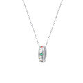 wholesale S925 Sterling Silver Five-pointed Star With Colorful Zircon Inlay Women's Trendy Personalized Cross-border Collarbone Necklace-0-2