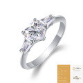 Metal Material Fashion Silver Non-Fading Moissanite Luxury Ring, Custom Processing for Cross-Border Niche Premium Sales-0-21