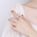 wholesale S925 Sterling Silver Korean-style Personalized Hip-hop Street Fashion Multi-layer Crossed Wrapped Trendy Open Ring-0-2