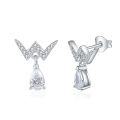 wholesale 925 Sterling Silver Amazon Cross-Border Best-Selling W Letter Earrings, Luxury European and American Brand Water Drop Tassel Earrings for Women, Niche-0-0